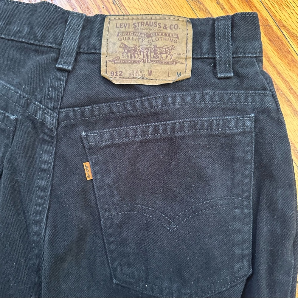 Levi’s 912 Vintage Orange Tab High Rise Slim Fit Tapered Leg Jeans